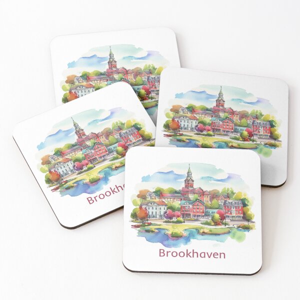 Item preview, Brookhaven, New York Watercolor Illustration designed and sold by PaintMeWorld.