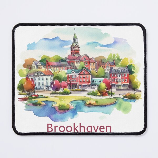 Item preview, Brookhaven, New York Watercolor Illustration designed and sold by PaintMeWorld.