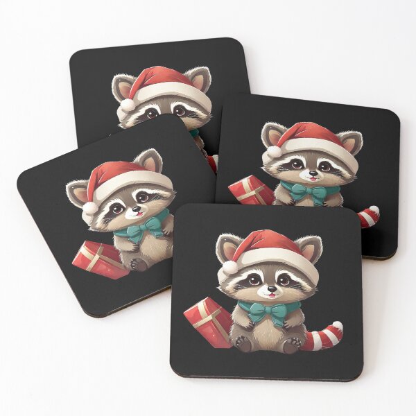 Item preview, Lindo mapache navideño kawaii designed and sold by MindSmith.