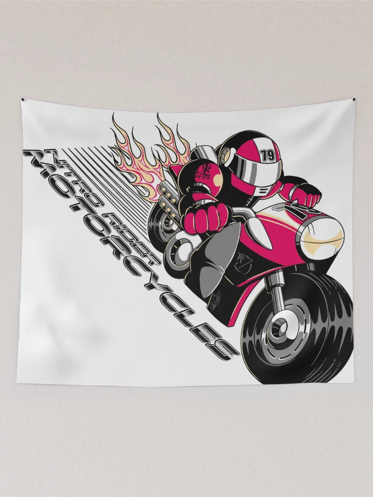 Thumbnail 2 of 3, Tapestry, Nitro Rider Motorcycles designed and sold by JavaWolfDesign.