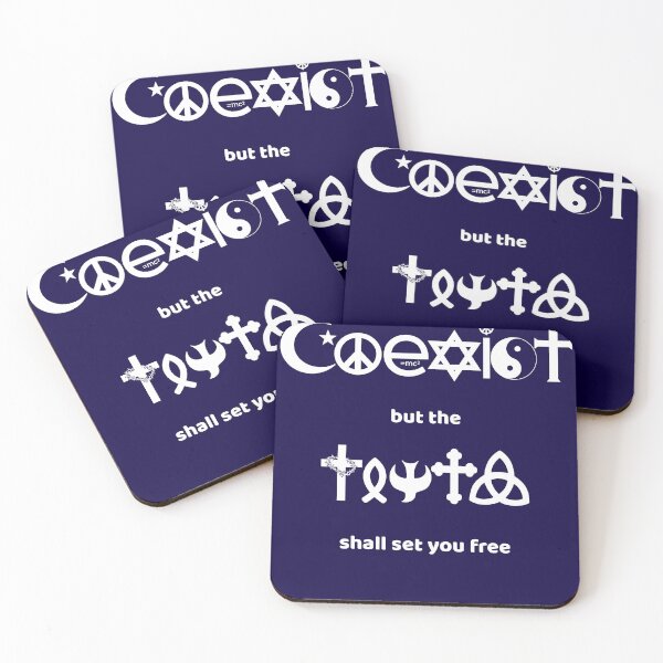 Item preview, Coexist but the truth shall set you free Christian religious design designed and sold by KingdomEmporium.