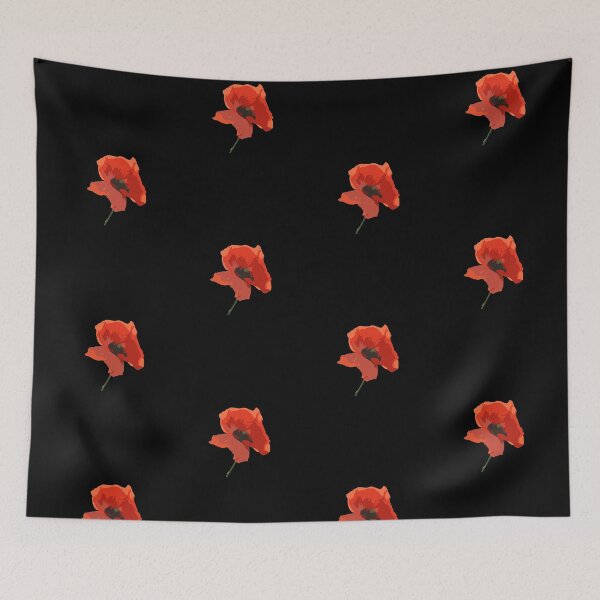 Item preview, Poppy Black Backgroung Elegance - Red flower designed and sold by Bebichic.