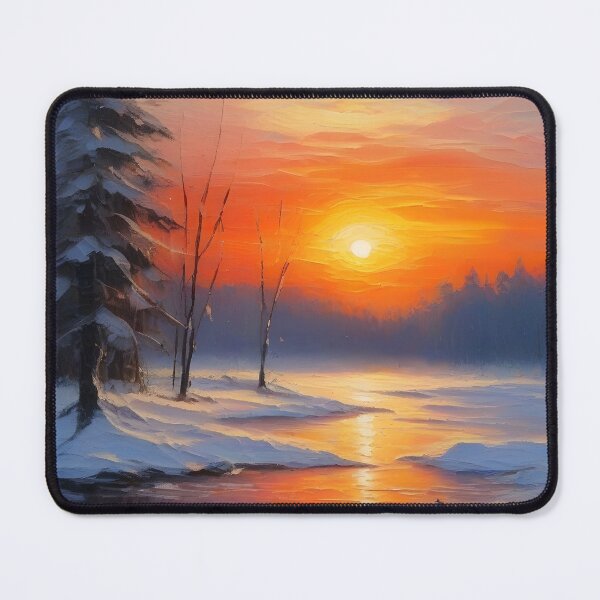 Item preview, sunrises in winter- oil painting designed and sold by Pride-Casuals.