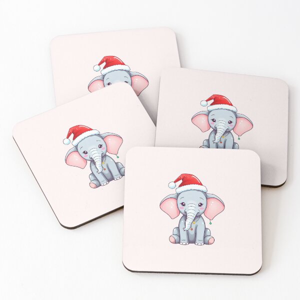 Item preview, Cute Elephant Santa With Christmas Lights designed and sold by Itsheartshop.