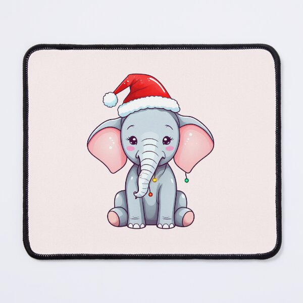 Item preview, Cute Elephant Santa With Christmas Lights designed and sold by Itsheartshop.