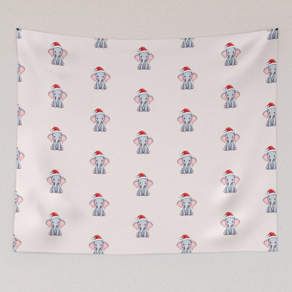 Item preview, Cute Elephant Santa With Christmas Lights designed and sold by Itsheartshop.