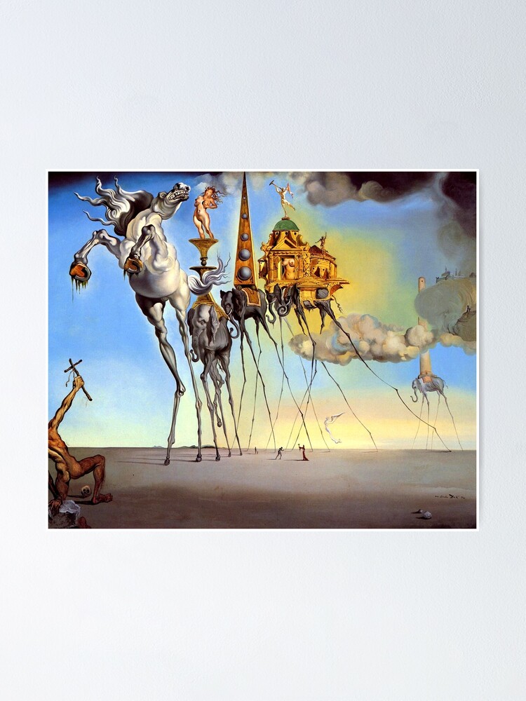 Salvador dali original paintings surrealism Poster
