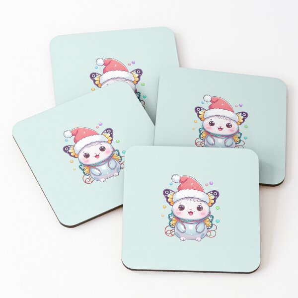 Item preview, Kawaii Butterfly Santa With Christmas Lights designed and sold by Itsheartshop.