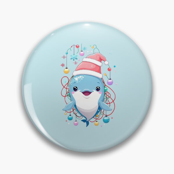 Item preview, Dolphin Santa With Christmas Lights designed and sold by Itsheartshop.