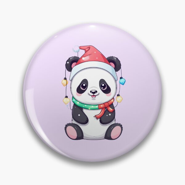 Item preview, Cute Panda Santa With Christmas Lights designed and sold by Itsheartshop.