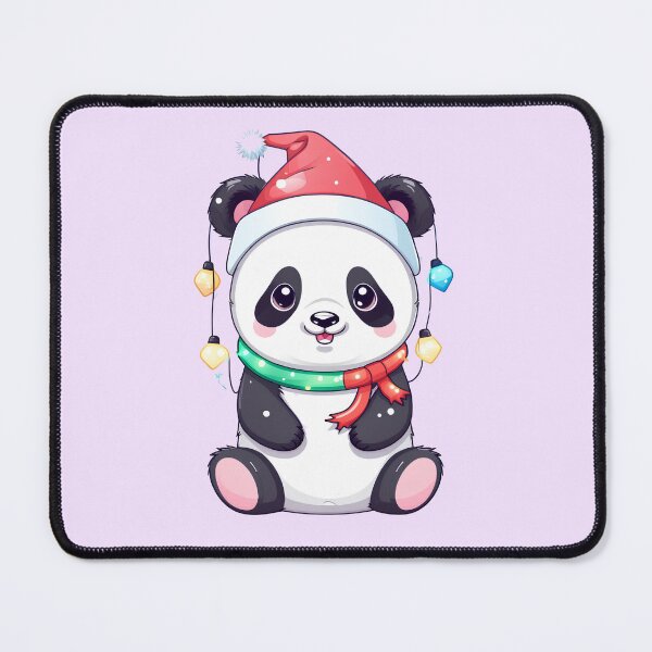Item preview, Cute Panda Santa With Christmas Lights designed and sold by Itsheartshop.