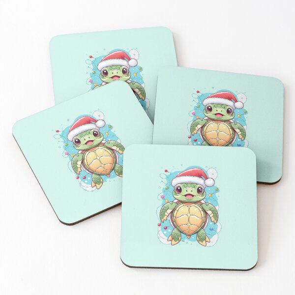 Item preview, Cute Turtle Santa With Christmas Lights designed and sold by Itsheartshop.