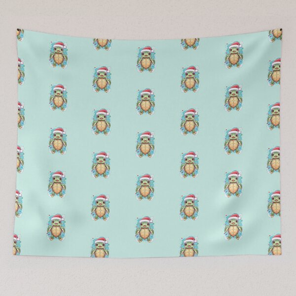 Item preview, Cute Turtle Santa With Christmas Lights designed and sold by Itsheartshop.