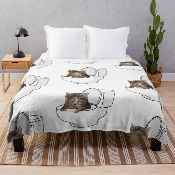 Item preview, Toilet Cat: A Funny and Cute Lazy Cat Design designed and sold by GorinART.