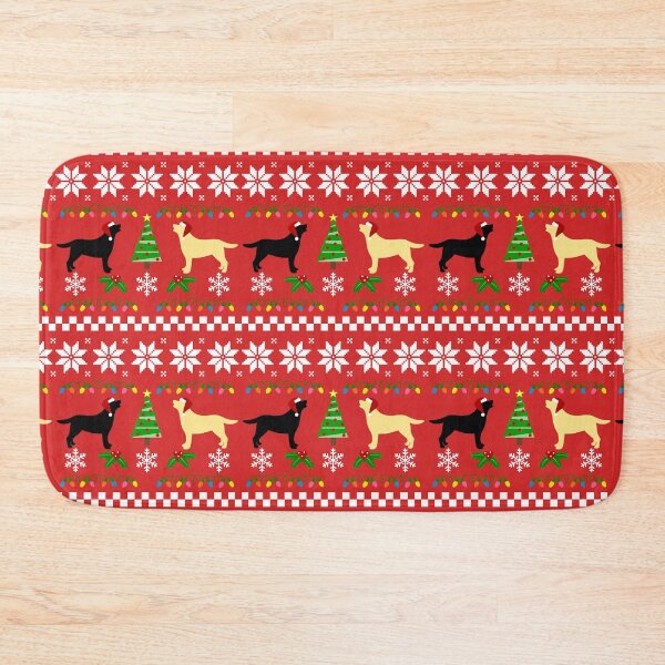 Item preview, Black Labrador and Yellow Labrador Happy Christmas Sweater Pattern  designed and sold by HappyLabradors.