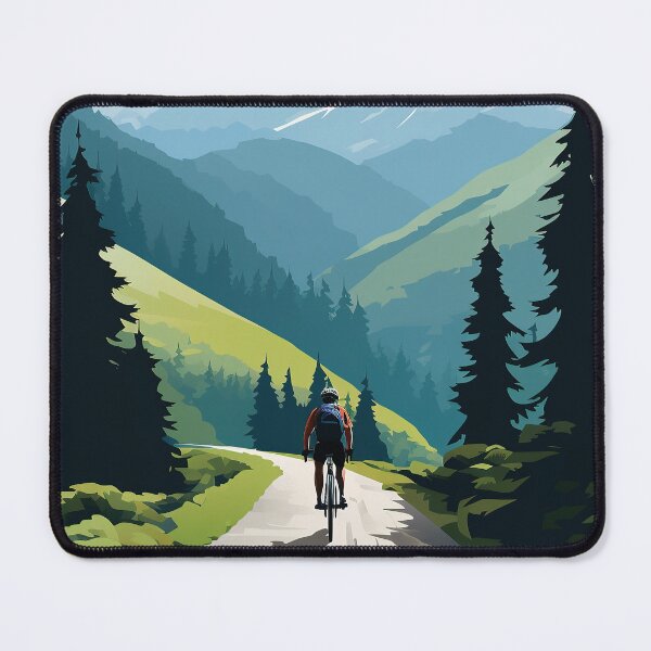 Item preview, Road Cyclist Mountain Peak Landscape designed and sold by Juliascutecornr.