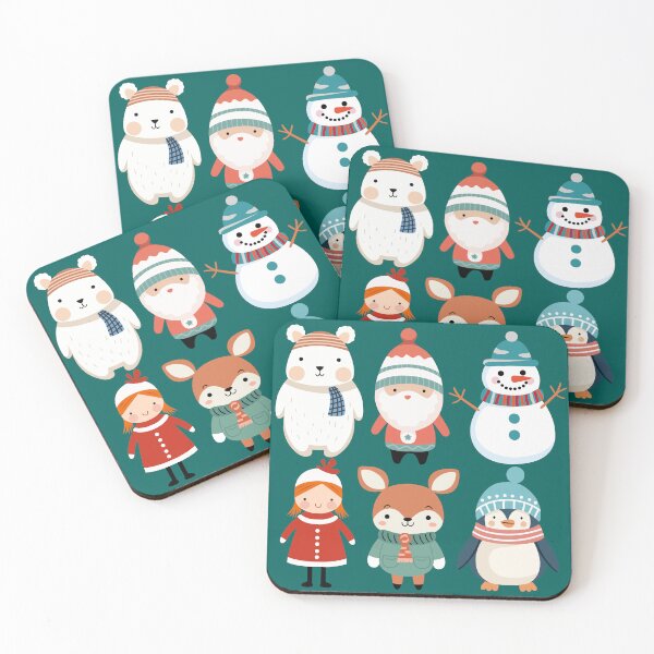 Item preview, Christmas Pattern - Santa Claus, Aimals, Snowman Stickers designed and sold by InkyGenies.