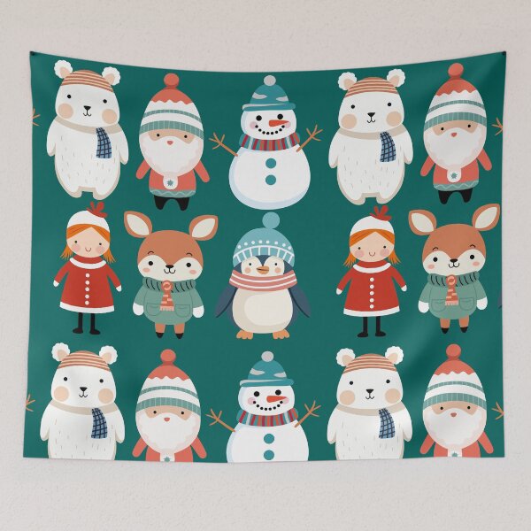 Item preview, Christmas Pattern - Santa Claus, Aimals, Snowman Stickers designed and sold by InkyGenies.