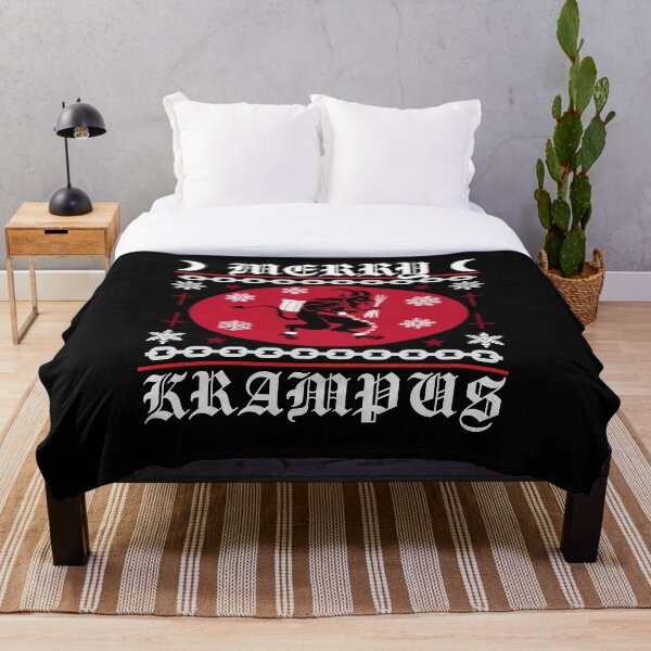 Aperçu de l'œuvre Joyeux Krampus. Pull laid de Noël créée et vendue par HalfCat.