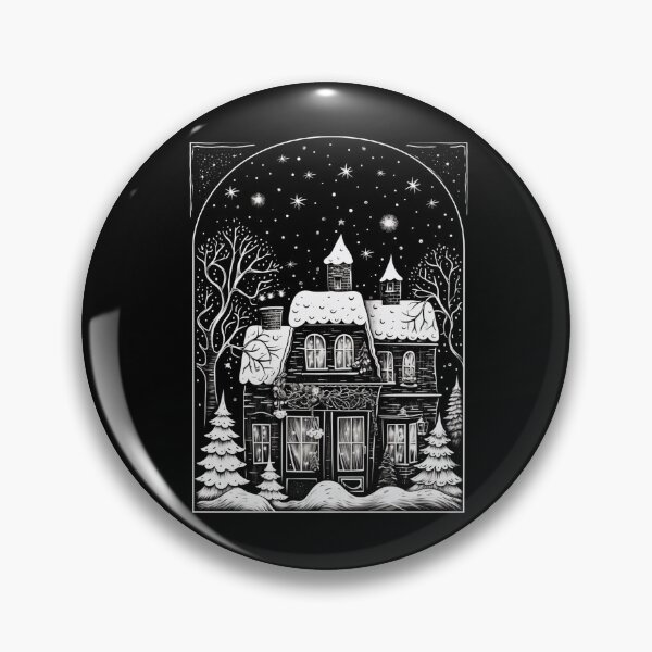 Item preview, Winter Night Scene Window Pictures for Chalk Marker designed and sold by AnnaMDesign.