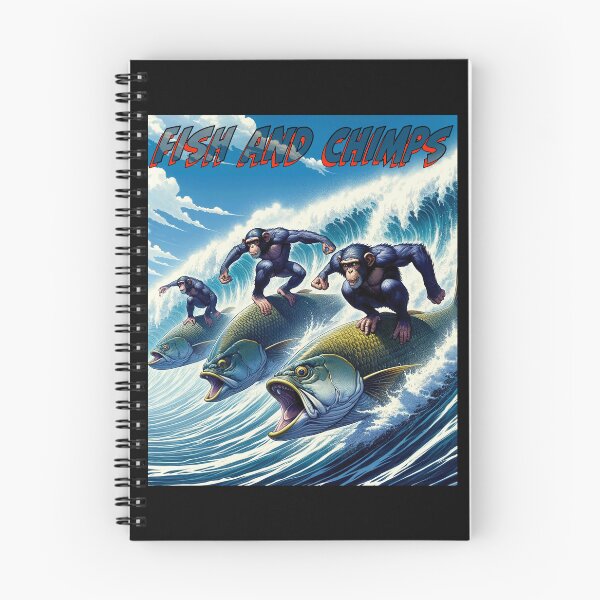 Item preview, Fish and Chimps - Surfing chimps 2 designed and sold by Matthew Kinnersly.