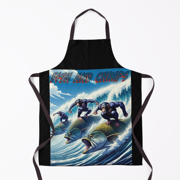 Item preview, Fish and Chimps - Surfing chimps 2 designed and sold by Matthew Kinnersly.