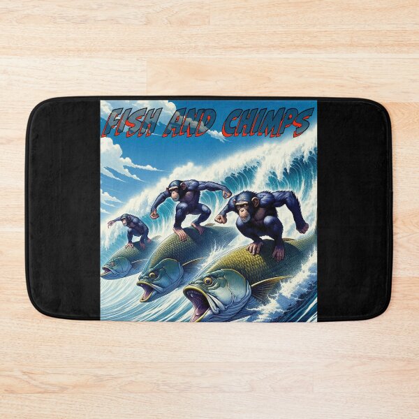 Item preview, Fish and Chimps - Surfing chimps 2 designed and sold by Matthew Kinnersly.