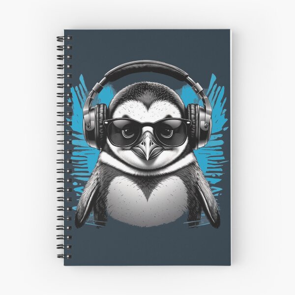 Item preview, Penguin jamming out with sunglasses and headphones on designed and sold by NiRia Spot.