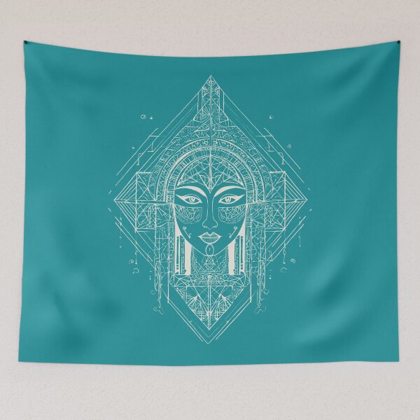 Item preview, Stained-glass Goddess | Sacred Geometry Portraits designed and sold by monkeybusiness.pt.