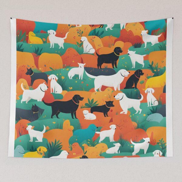 Item preview, Brightly Colored Dog Pattern designed and sold by Uday24.