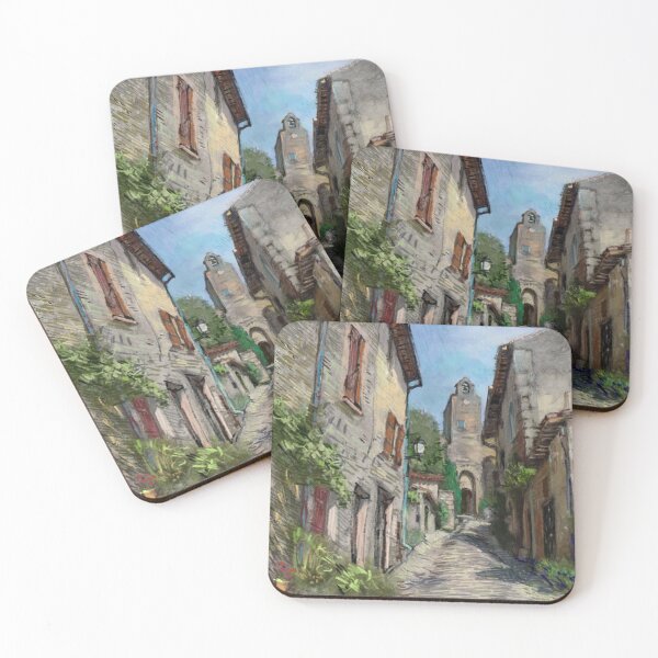 Item preview, Landscape from Bruniquel, Tarn, France, pastel designed and sold by maria0505.