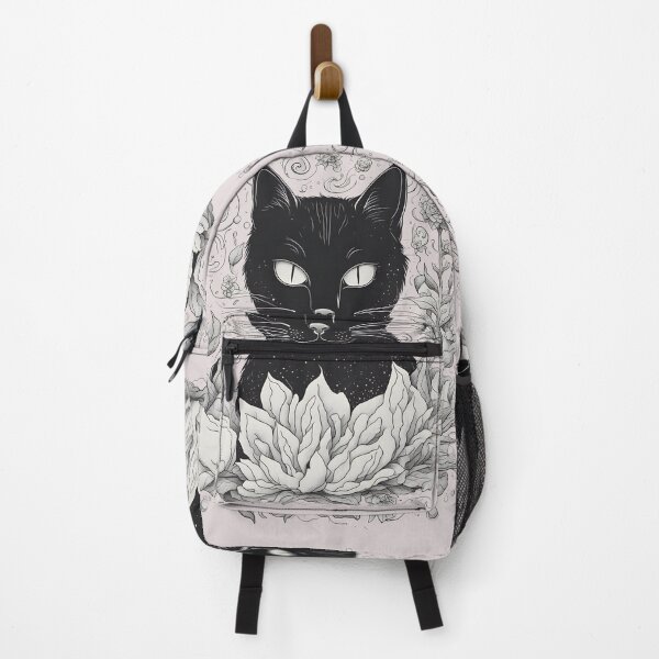 Item preview, Witchy Black Cat wit flowers designed and sold by Catophile.