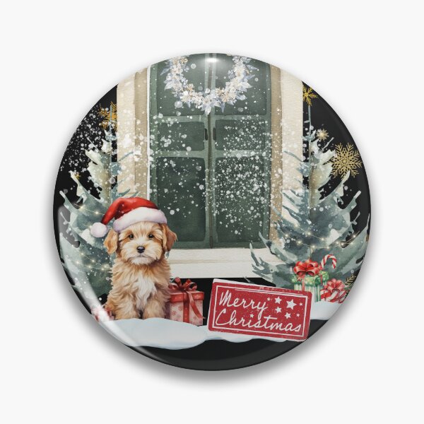 Item preview, "Santa Puppy Snuggles" Charming and Sweet Christmas Puppy Design  designed and sold by Lunardreams54.