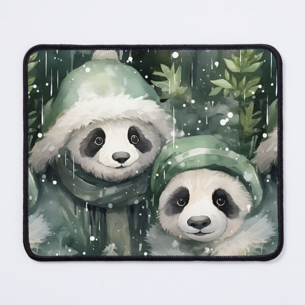 Item preview, Watercolor Christmas Panda pattern designed and sold by Sp3ctrumOfColor.