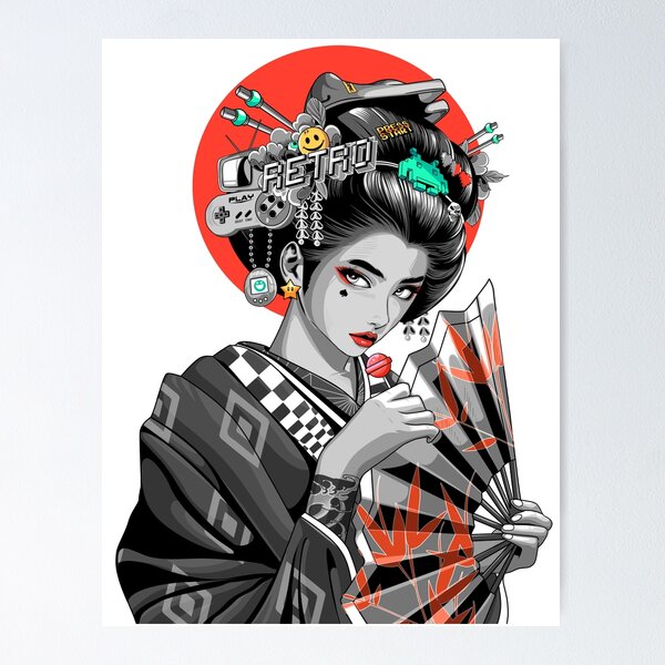 Artikelvorschau, Pop-Gaming-Geisha entworfen und verkauft von HeyMoonly.