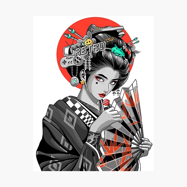 Artikelvorschau, Pop-Gaming-Geisha entworfen und verkauft von HeyMoonly.