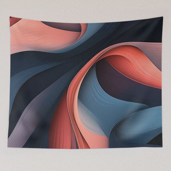 Item preview, Oceanic Waves Intersecting Curves Artwork designed and sold by PaintbrushPlace.