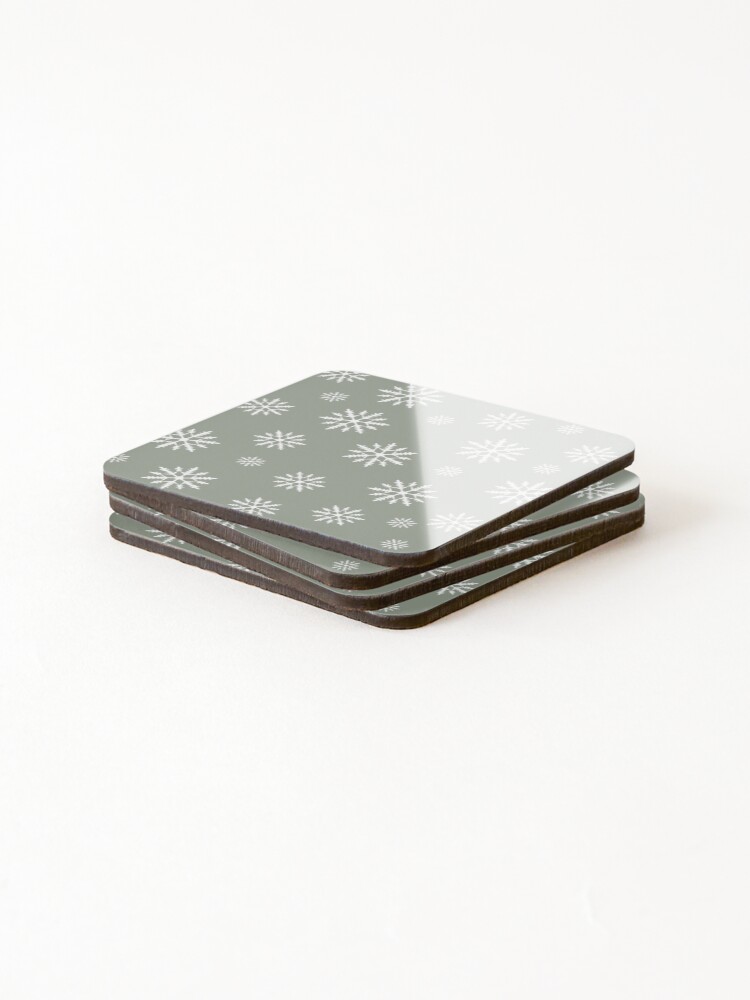 Thumbnail 4 of 5, Coasters (Set of 4), RetroSnowflake Pattern designed and sold by Thespot.