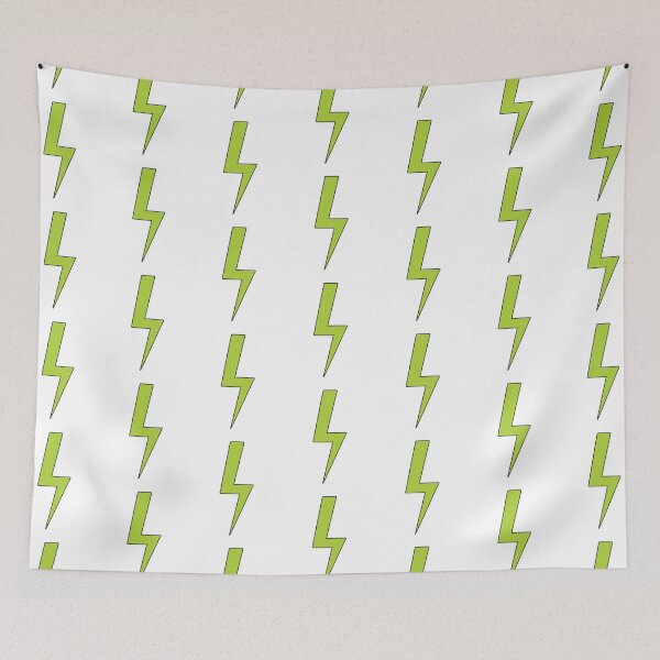 Item preview, Lightning bolt | Green with black outline -  designed and sold by PurpleLoveStore.