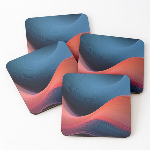 Item preview, Wave Rhythms Abstract Curves in Oceanic Hues designed and sold by PaintbrushPlace.