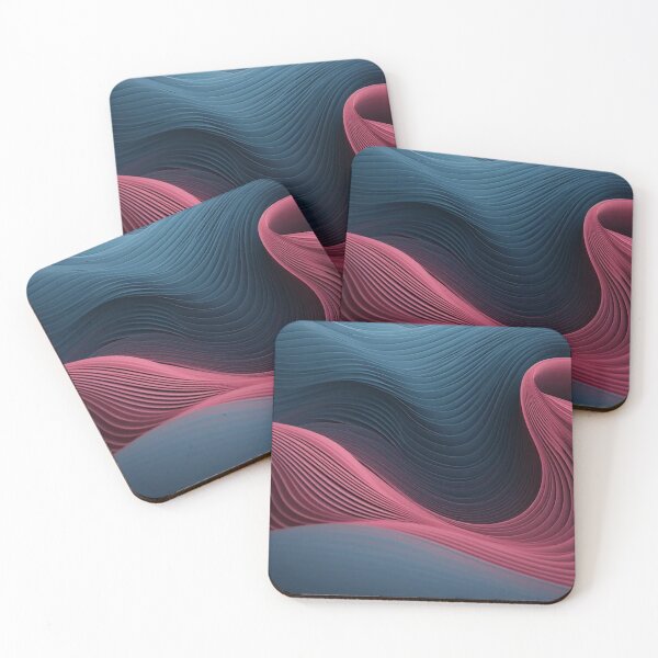 Item preview, Abstract Nautical Curves - Ocean Waves Color Fusion designed and sold by PaintbrushPlace.
