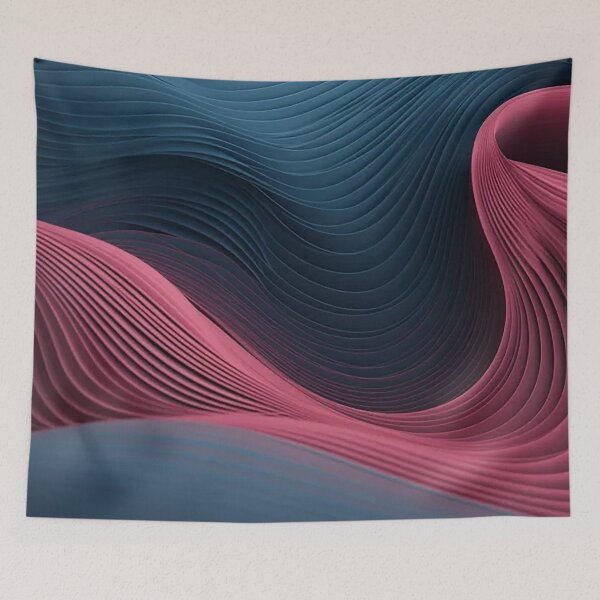 Item preview, Abstract Nautical Curves - Ocean Waves Color Fusion designed and sold by PaintbrushPlace.