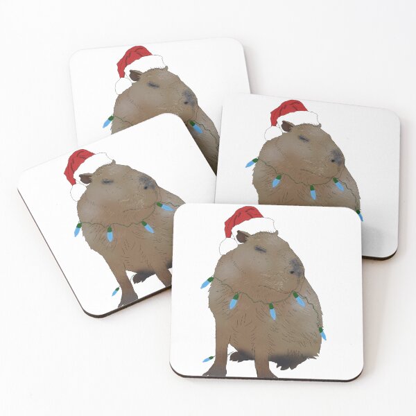 Item preview, Cappy Holidays Christmas Capybara designed and sold by digitalfae.