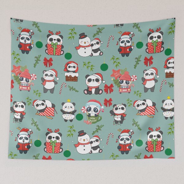 Item preview, Panda christmas pattern 2024  designed and sold by Lady-Frost.