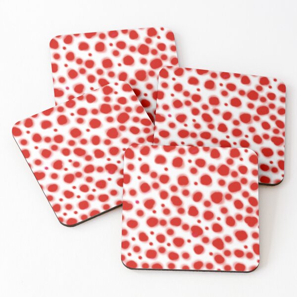 Item preview, mid century modern dalmatian red white spot cute animal pattern designed and sold by DesignYourWaystore.