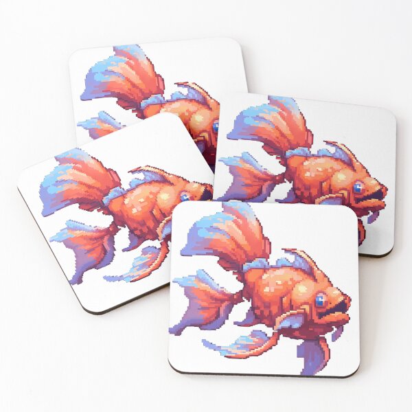 Item preview, Orange Fish - Pixel art designed and sold by octoboobs.