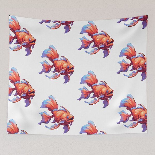 Item preview, Orange Fish - Pixel art designed and sold by octoboobs.