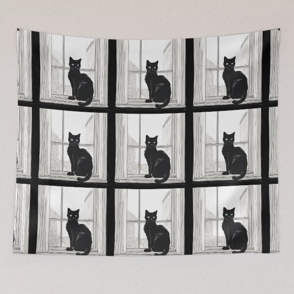 Item preview, black cat home  designed and sold by Catophile.