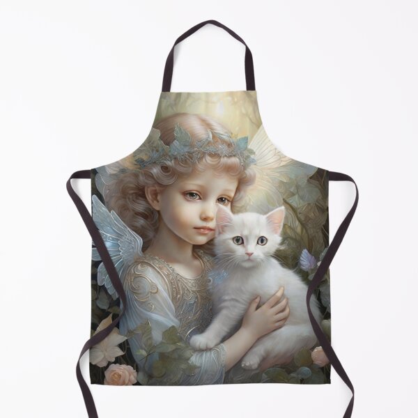 Item preview, Angelic Fairy Baby with a white kitten designed and sold by KeshaEls.