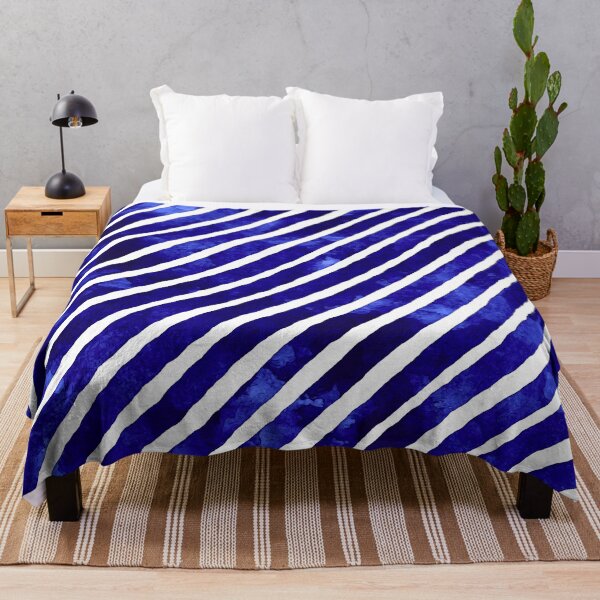 Item preview, For the Love of Blue and White- diagonal Stripes designed and sold by SoshanaC.